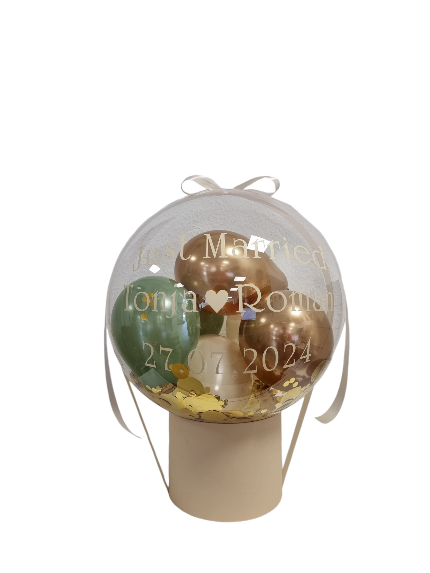 Bubble gold/beige/grün inkl. Beschriftung