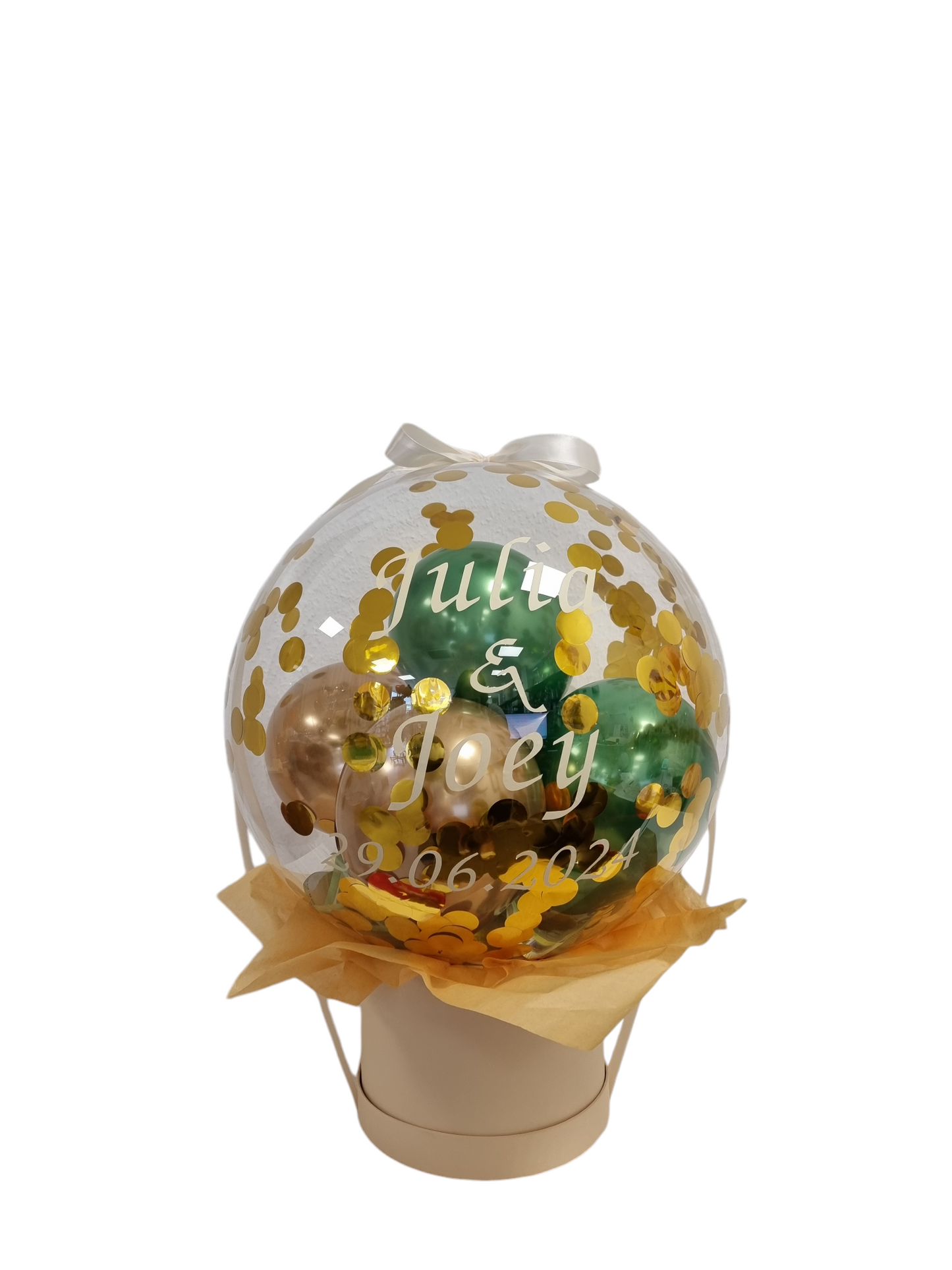 Bubble gold/grün inkl. Beschriftung