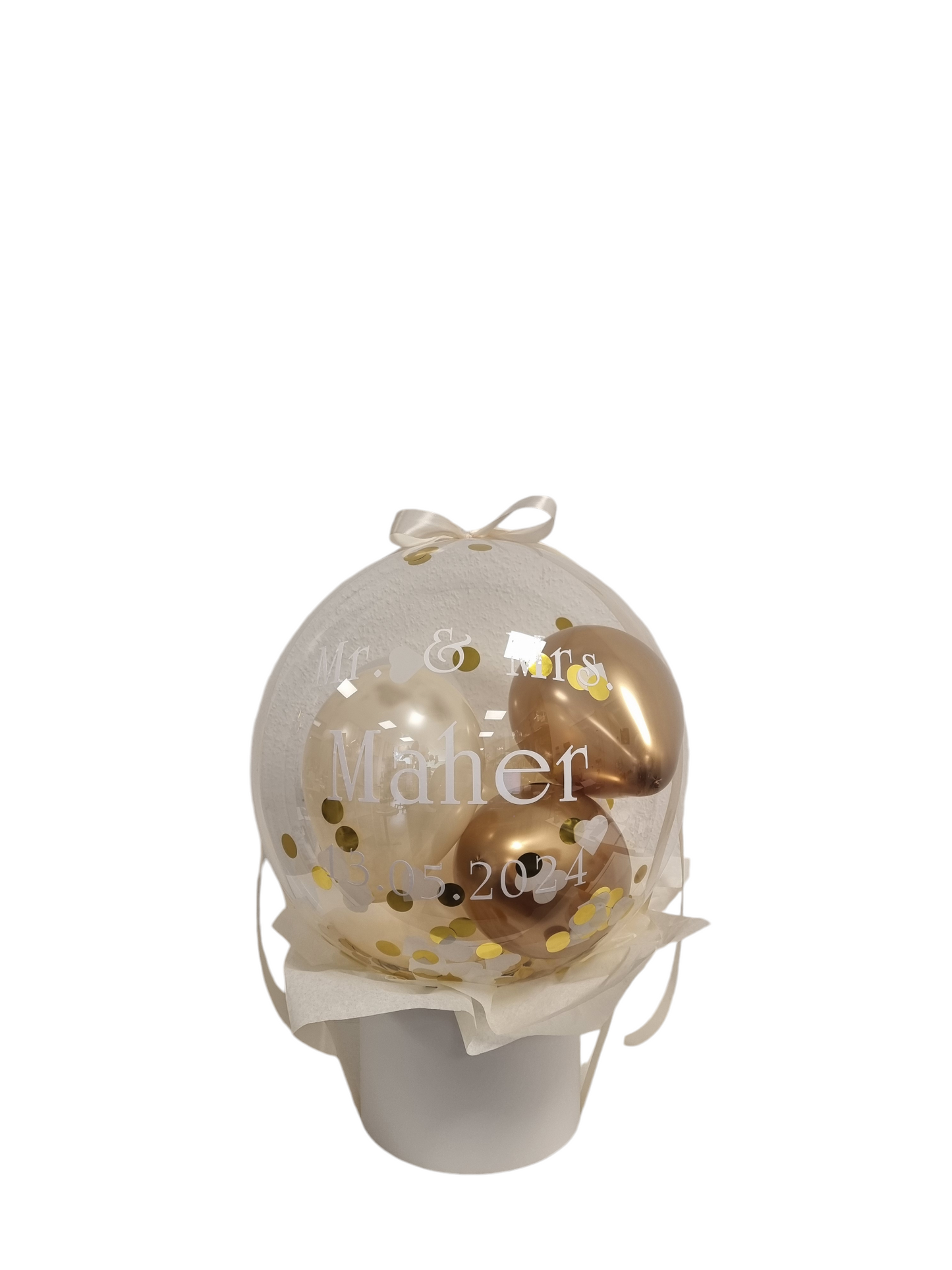 Bubble gold/beige inkl. Beschriftung