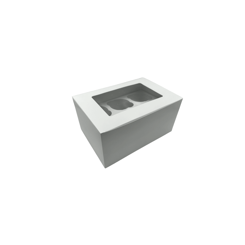 Cupcake-Box weiß 6er 12cm hoch