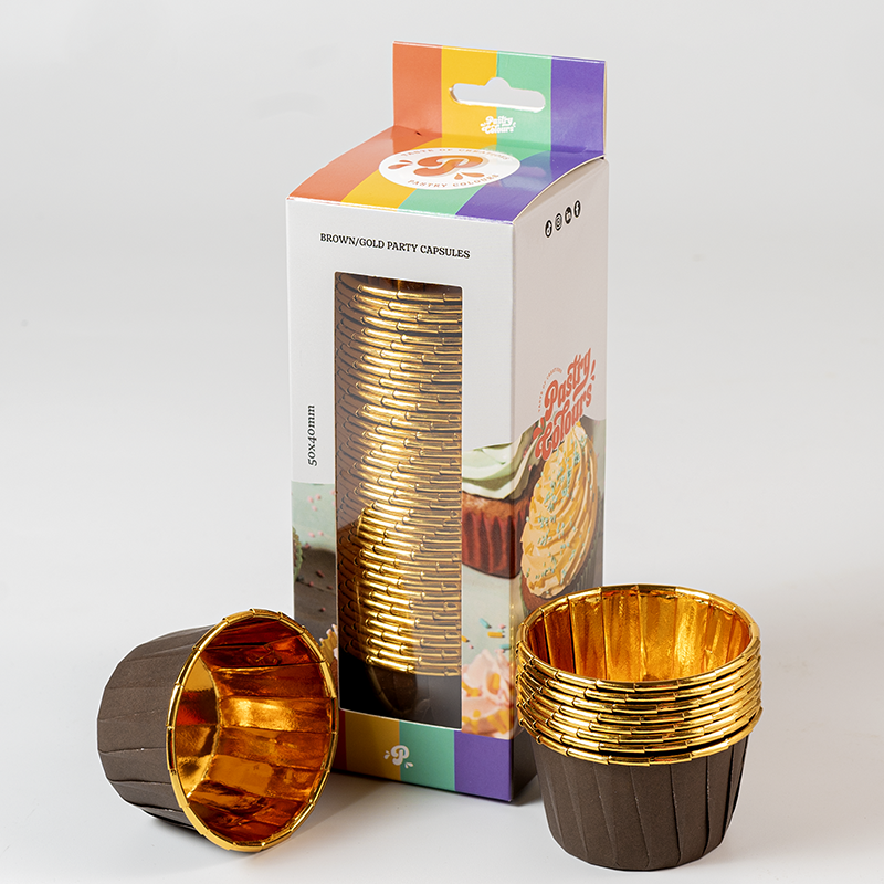 Muffinförmchen stabil Silber 50 Stück