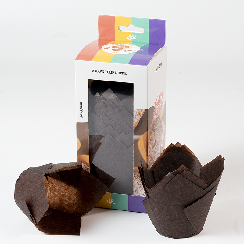 Muffinförmchen Tullip Braun 50 Stück