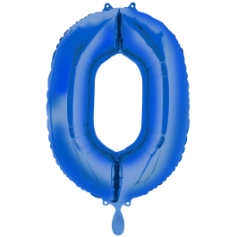 Ballon XXL Zahl 0 - Blau inkl. Helium