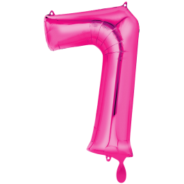 Ballon XXL Zahl 7 - Pink inkl. Helium