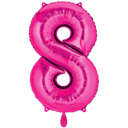 Ballon XXL Zahl 8 - Pink inkl. Helium