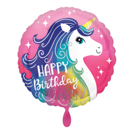 Ballon Happy Birthday Pink Unicorn
