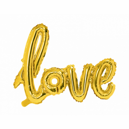 Ballon - Schriftzug Love gold