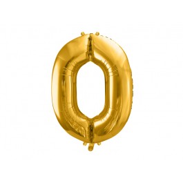 Ballon XXL Zahl 0 - Gold inkl. Helium