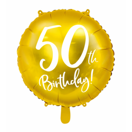 Ballon 50th Birthday Gold