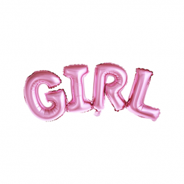 Ballon - Schriftzug Girl rosa