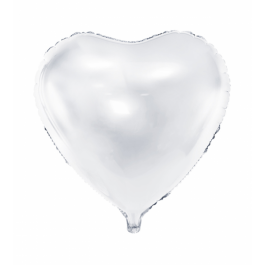 Folienballon Herz 61cm Weiß