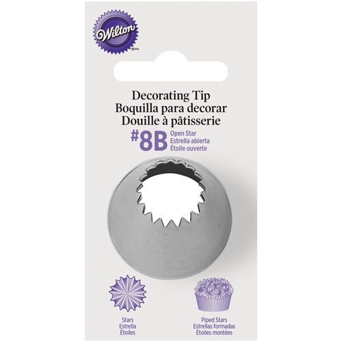 Wilton Decorating Tip #8B Open Star Carded