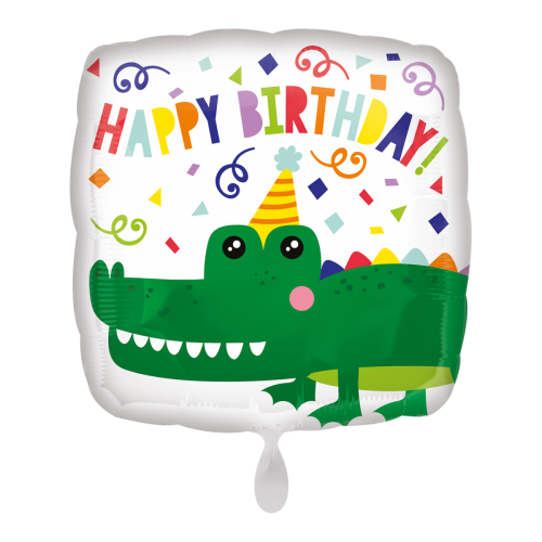 Ballon Happy Birthday Krokodil inkl. Helium