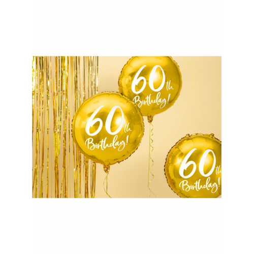 Ballon 60th Birthday Gold inkl. Helium