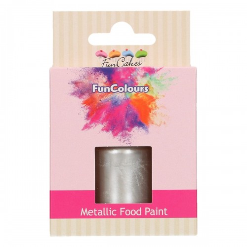 FunCakes FunColours Metallic Food Paint Silver 30ml