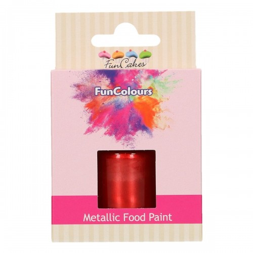 FunCakes FunColours Metallic Food Paint Red 30ml