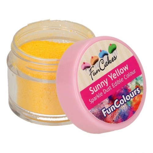 FunCakes Edible FunColours Sparkle Dust - Sunny Yellow