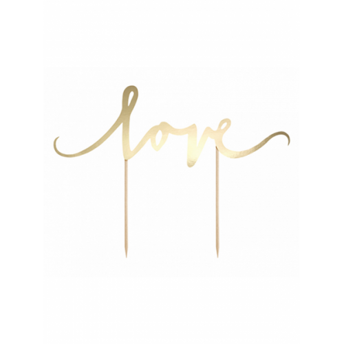 PartyDeco Topper Love gold