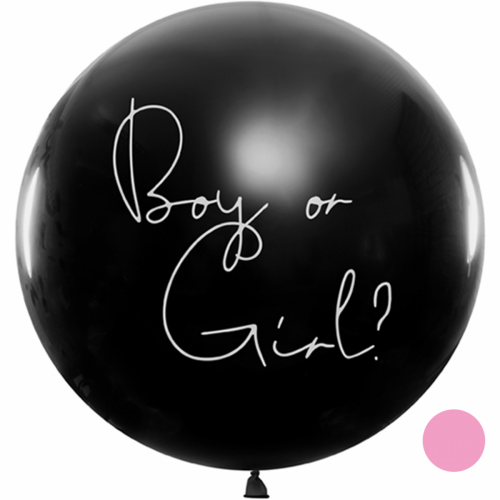 Riesenballon Ø 1m Boy or Girl rosa inkl. Helium
