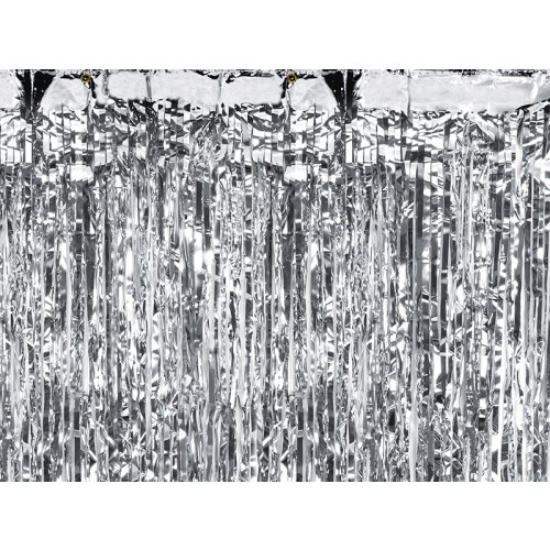 Glittervorhang - 2,5m - Silber
