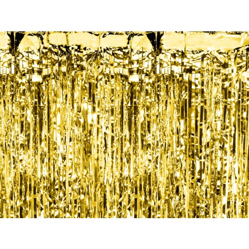 Glittervorhang - 2,5m - Gold glänzend