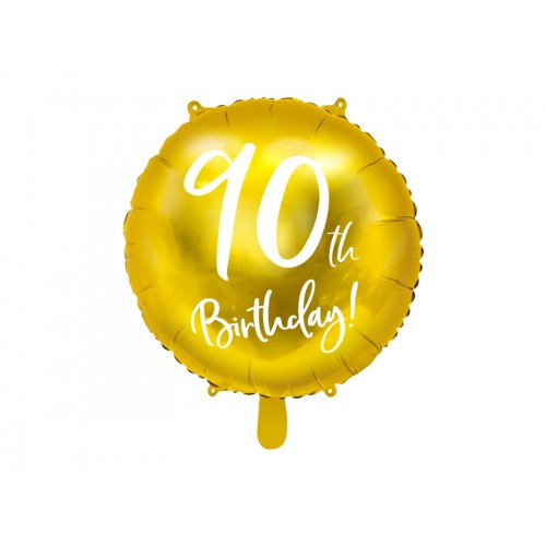 Ballon 90th Birthday Gold inkl. Helium