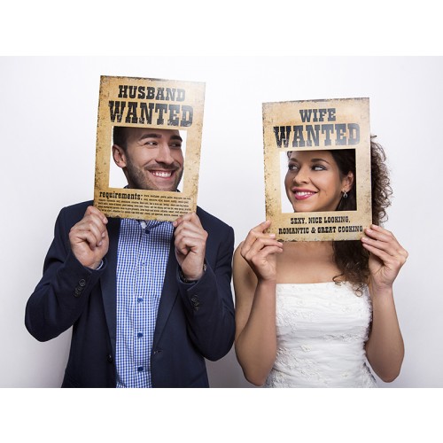 Photobooth Set - Husband Wanted and Wife Wanted