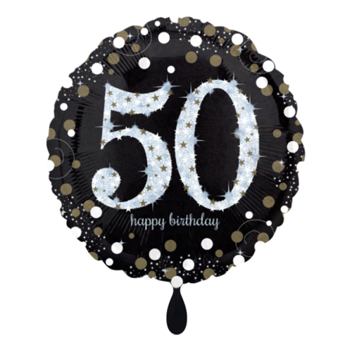 Ballon Sparkling Birthday 50 inkl. Helium