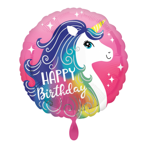 Ballon Happy Birthday Pink Unicorn