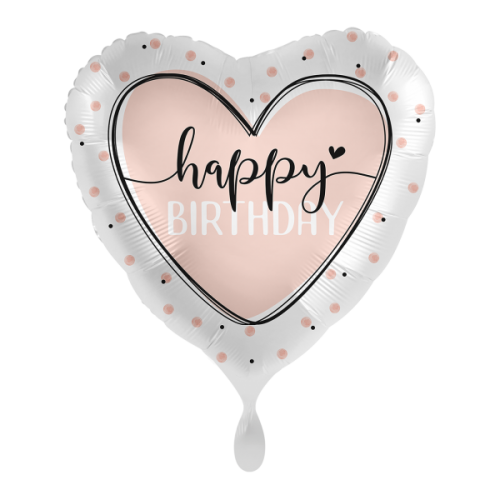 Ballon Happy Birtday Herz inkl. Helium
