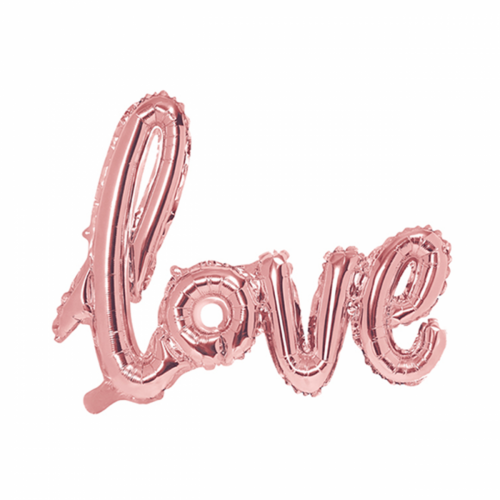 Ballon - Schriftzug Love rosegold