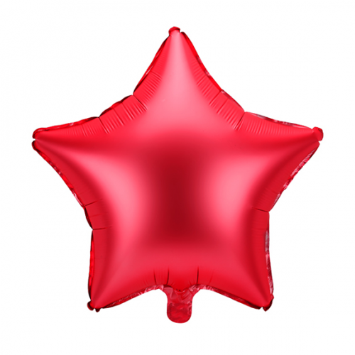 Folienballon Stern 48cm Satin Rot transparent inkl. Helium