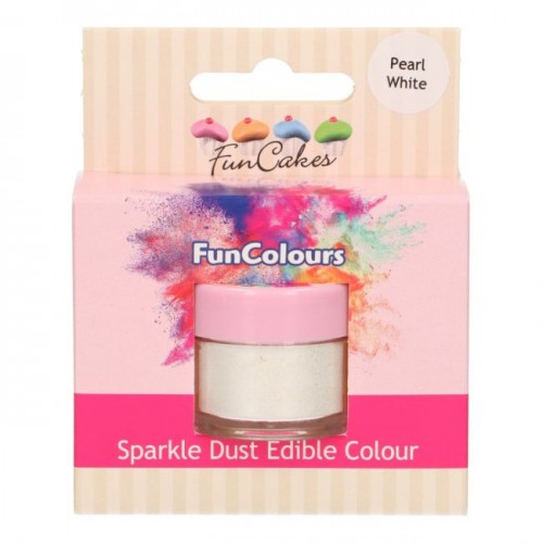 FunCakes Edible FunColours Sparkle Dust - Pearl White