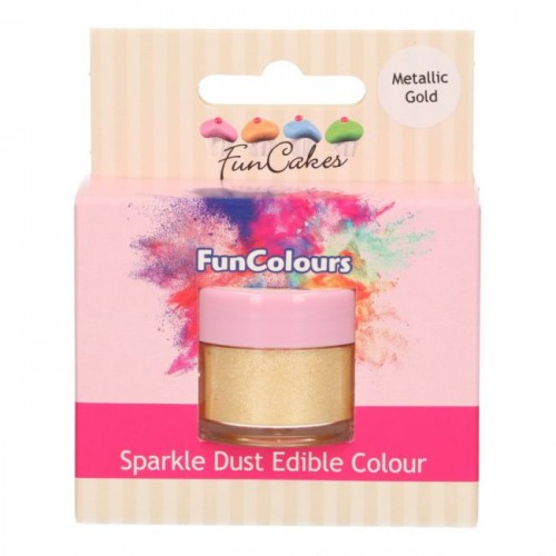 FunCakes Edible FunColours Sparkle Dust - Metallic Gold