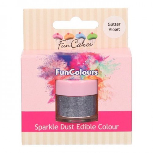 FunCakes Edible FunColours Sparkle Dust - Glitter Violet