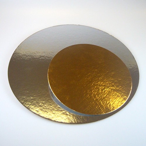 FunCakes Tortenunterlage rund gold/silber 3er Pack - Ø 35cm