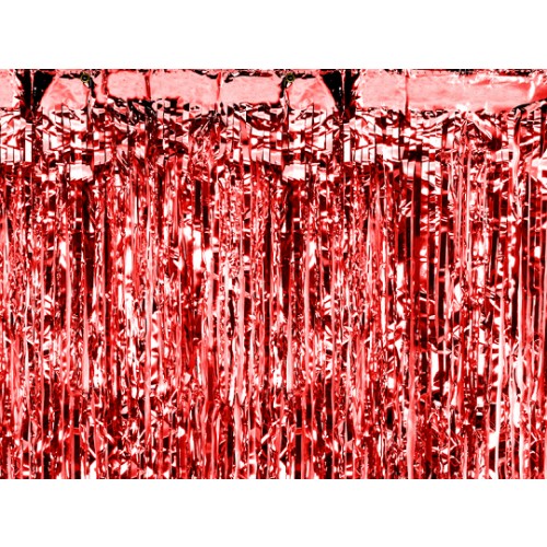 Glittervorhang - 2,5m - Rot