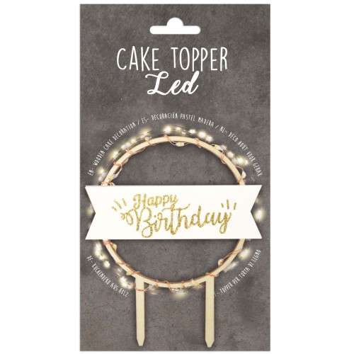Scrapcooking Cake Topper Led Happy Birthday