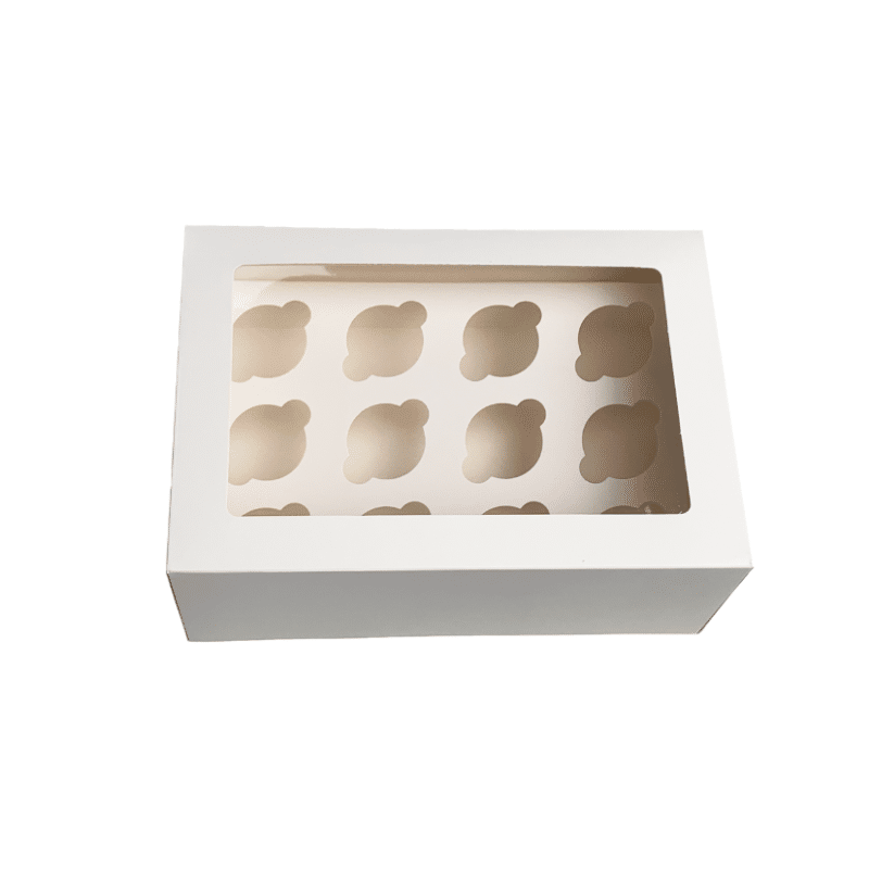 Cupcake-Box weiß 12er