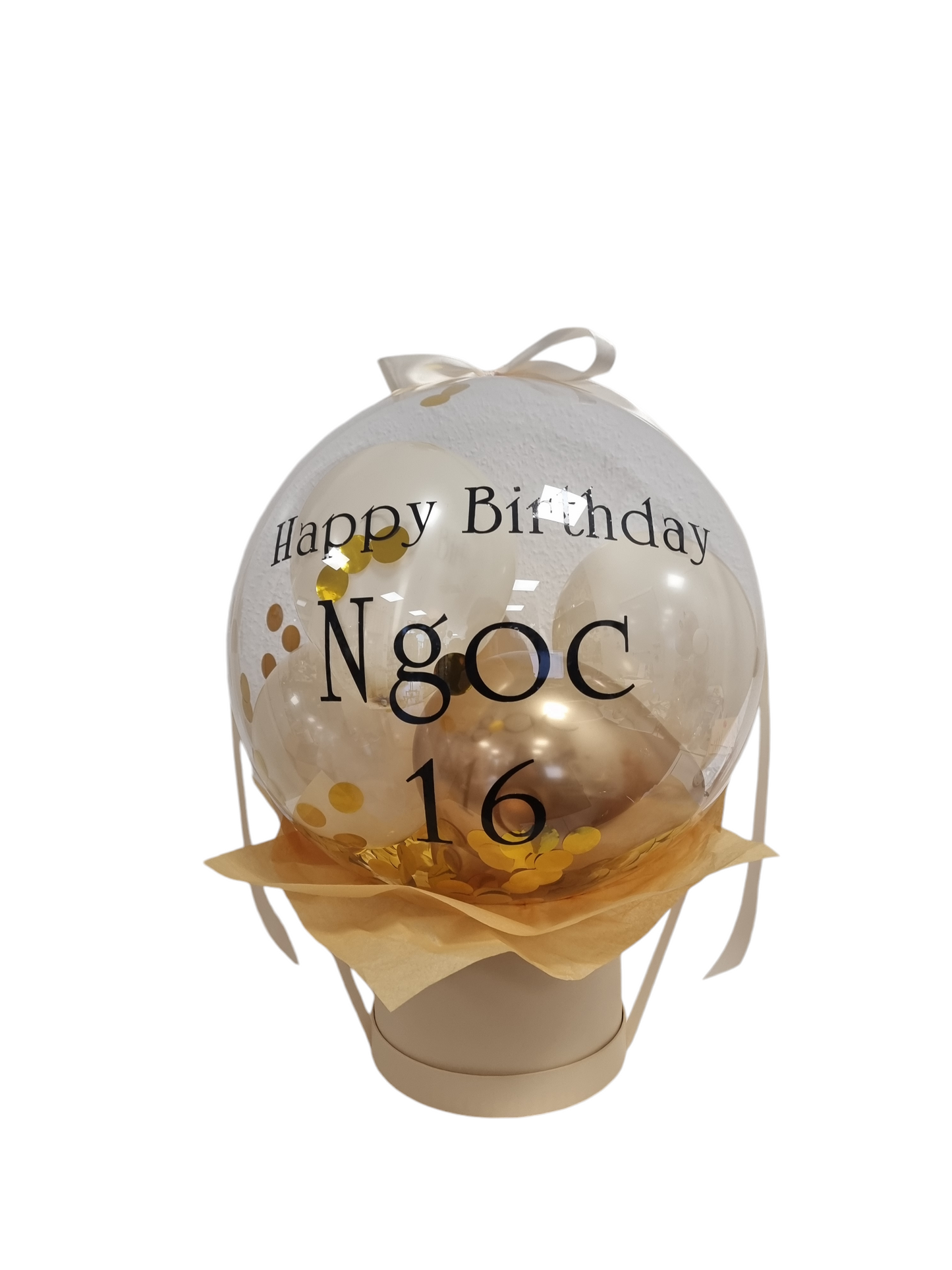 Bubble gold/beige inkl. Beschriftung