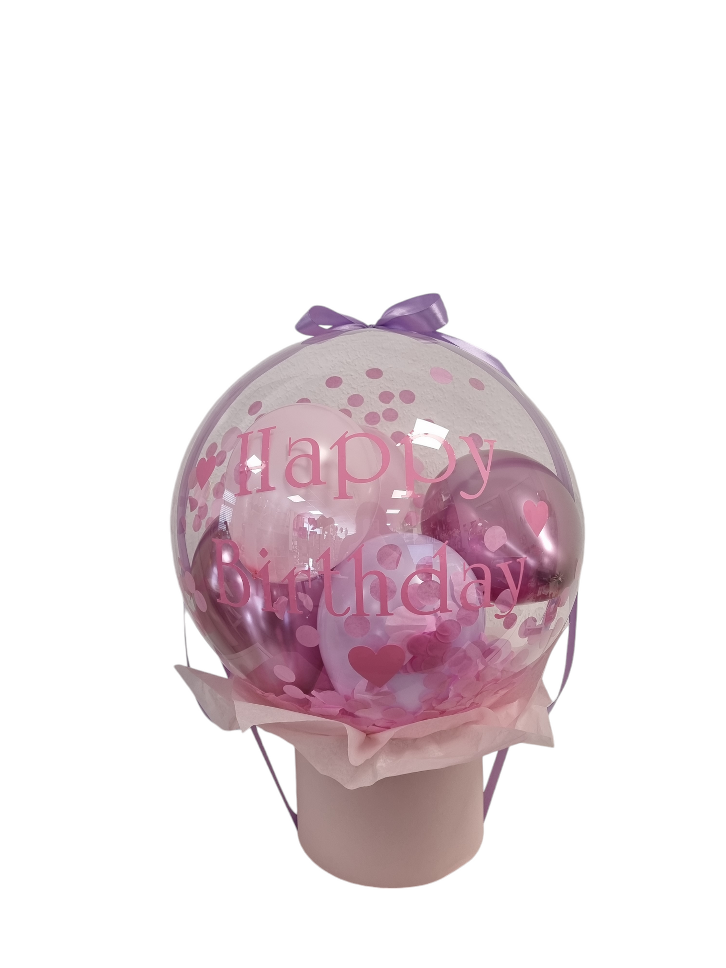 Bubble pastelrosa/flieder/rosa inkl. Beschriftung