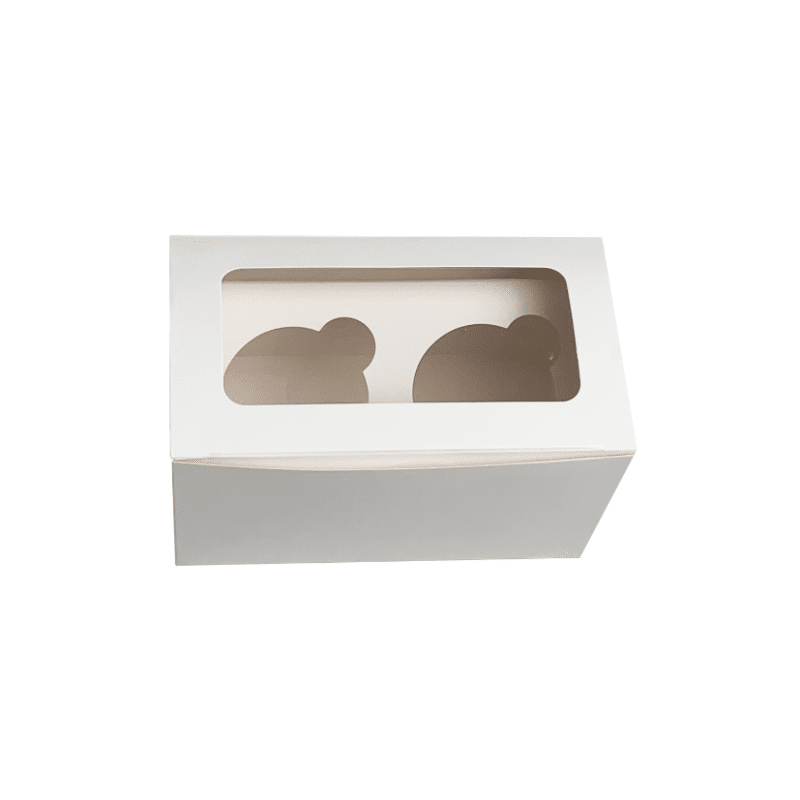 Cupcake-Box weiß 2er