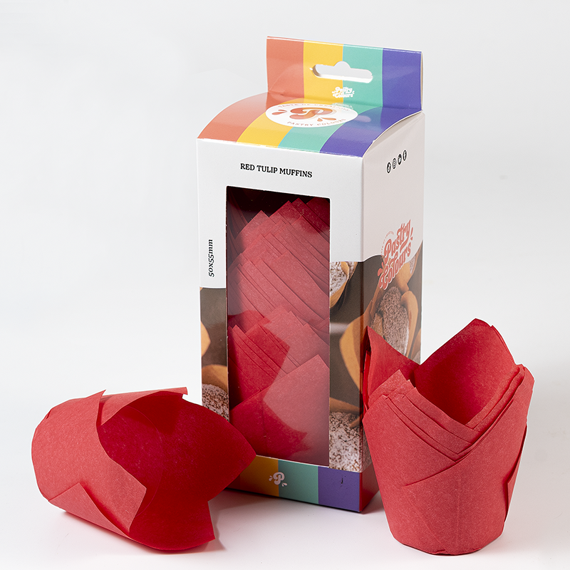 Muffinförmchen Tullip Rot 50 Stück