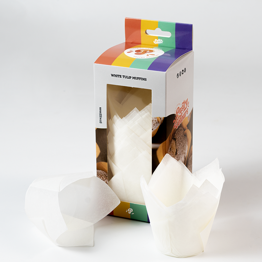 Muffinförmchen Tullip Weiß 50 Stück